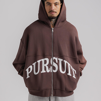 Heavyweight Zip Up in Umber