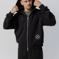 Star Heavyweight Zip Up in Court Black