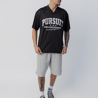 Studio Mesh Jersey in Court Black