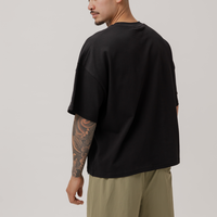 Classic Heavyweight Boxy Tee in Court Black