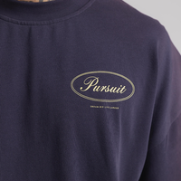 Script Boxy Tee in Midnight