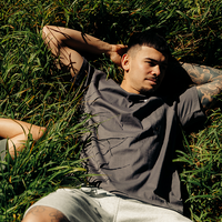 Calm Track Tee in Concrete