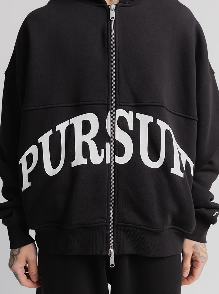 Heavyweight Zip Up in Black