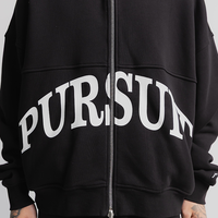 Heavyweight Zip Up in Black