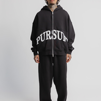 Heavyweight Zip Up in Black