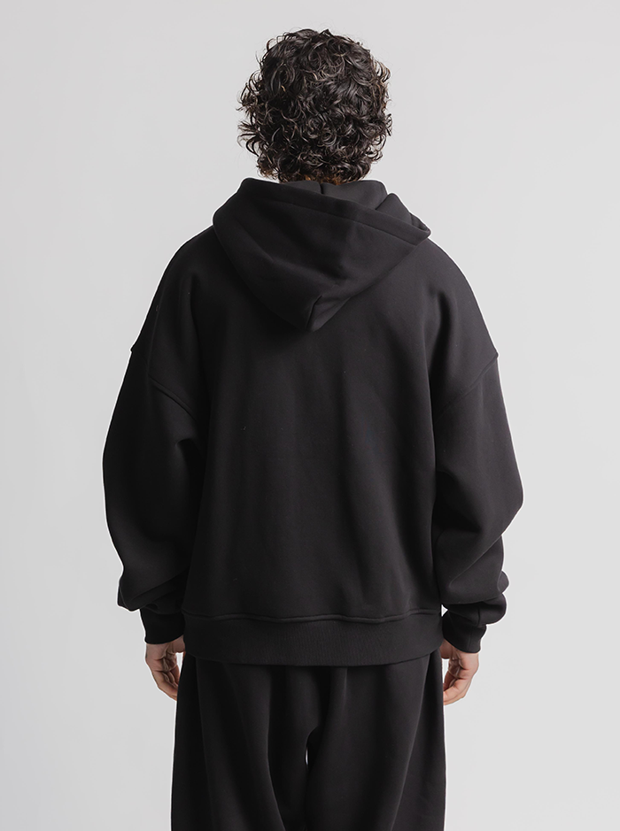 Heavyweight Zip Up in Black