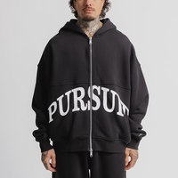 Heavyweight Zip Up in Black