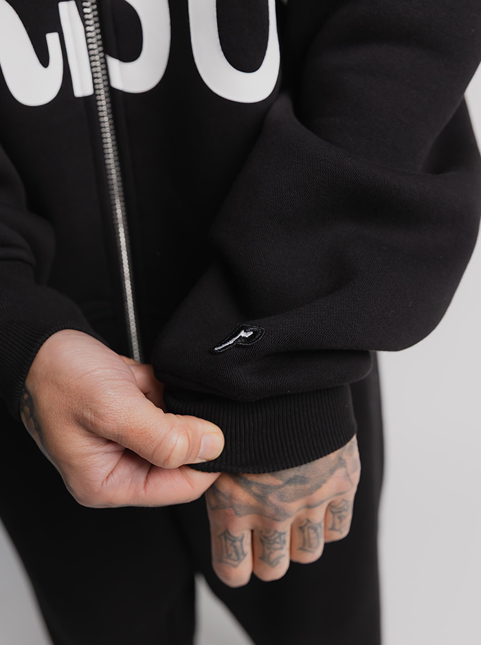 Heavyweight Zip Up in Black