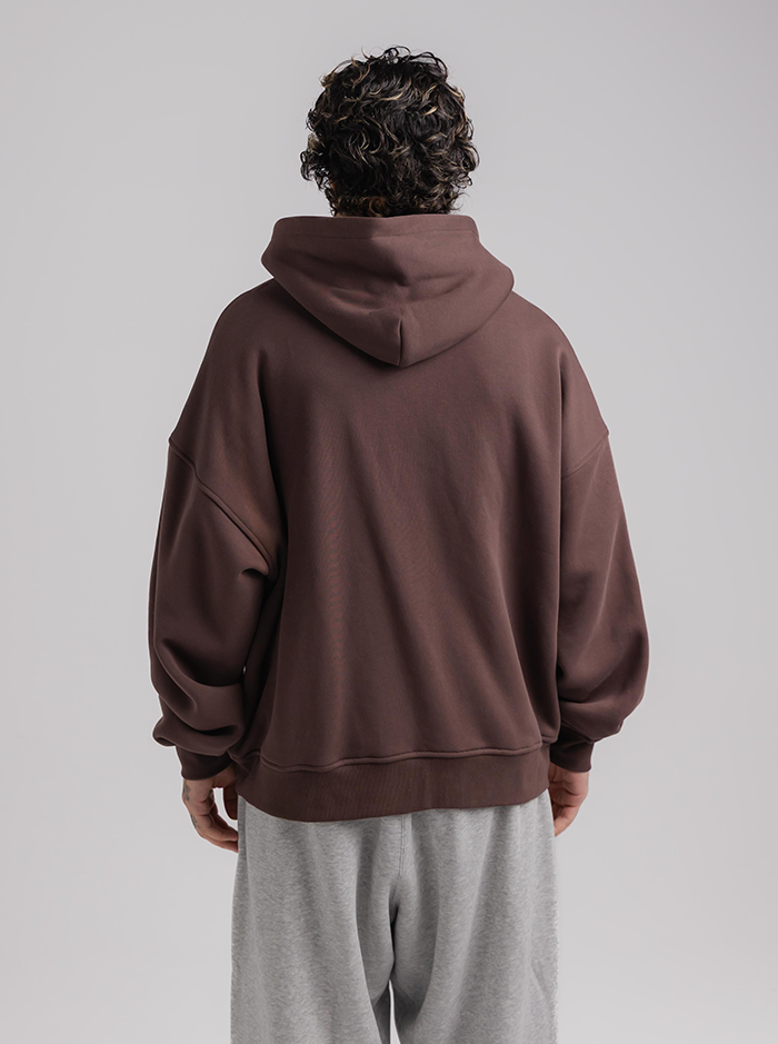 Heavyweight Zip Up in Umber