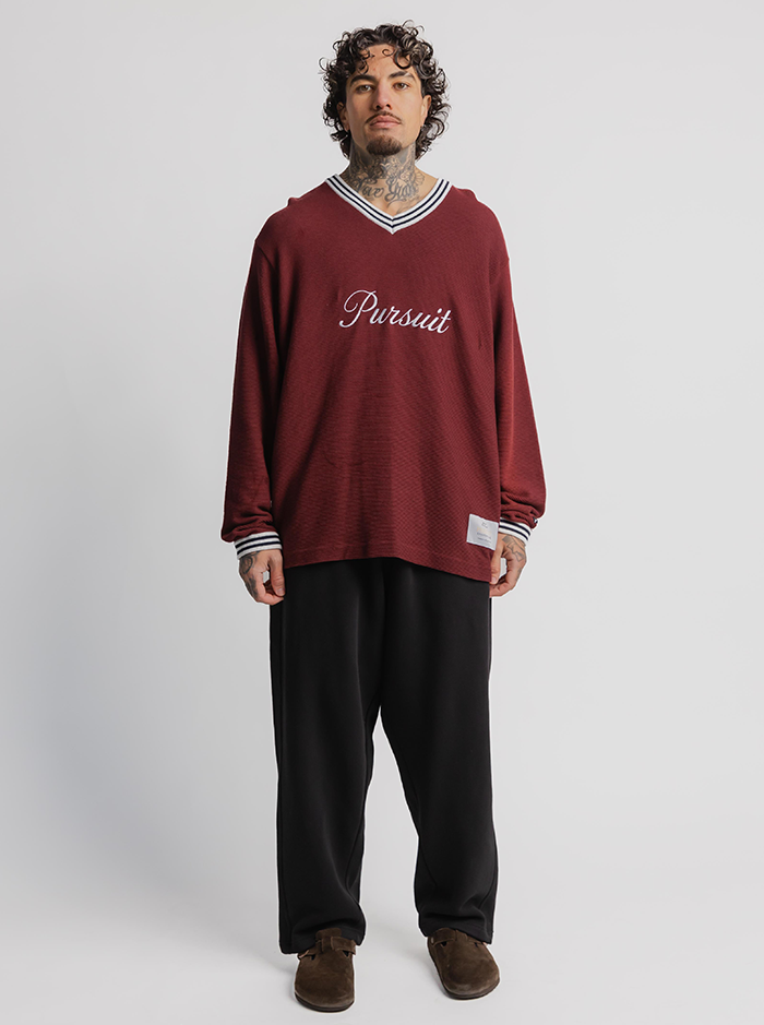 Straight Sweatpant in Court Black
