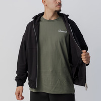 Star Heavyweight Zip Up in Court Black