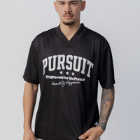 Studio Mesh Jersey in Court Black