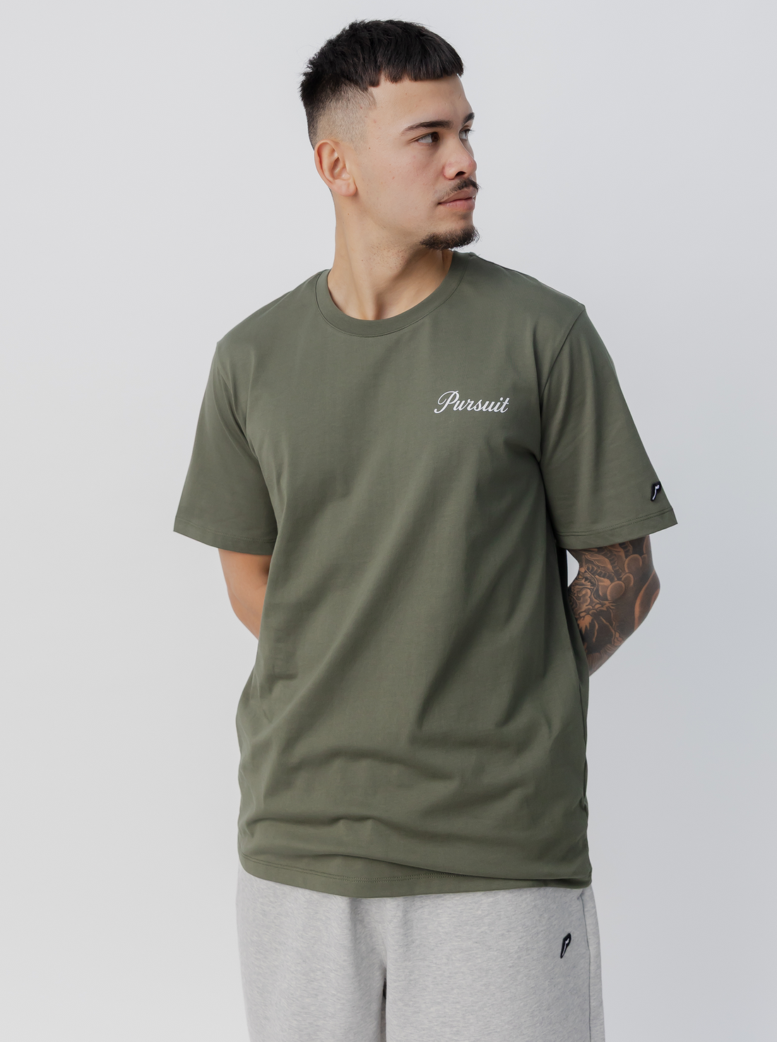 Track Tee in Grounded