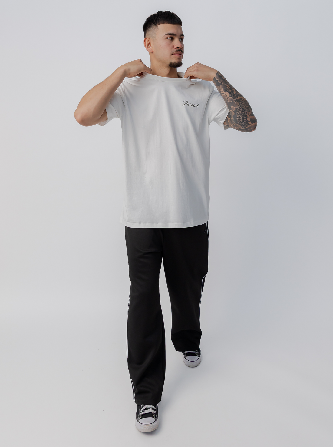 Overdrive Track Tee in White