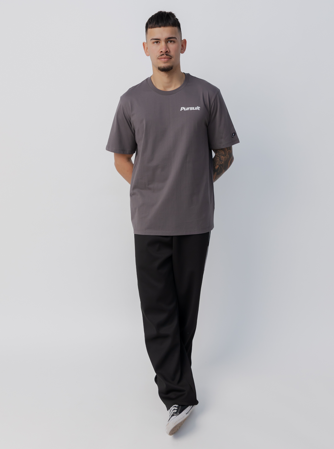 Calm Track Tee in Concrete