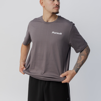 Calm Track Tee in Concrete