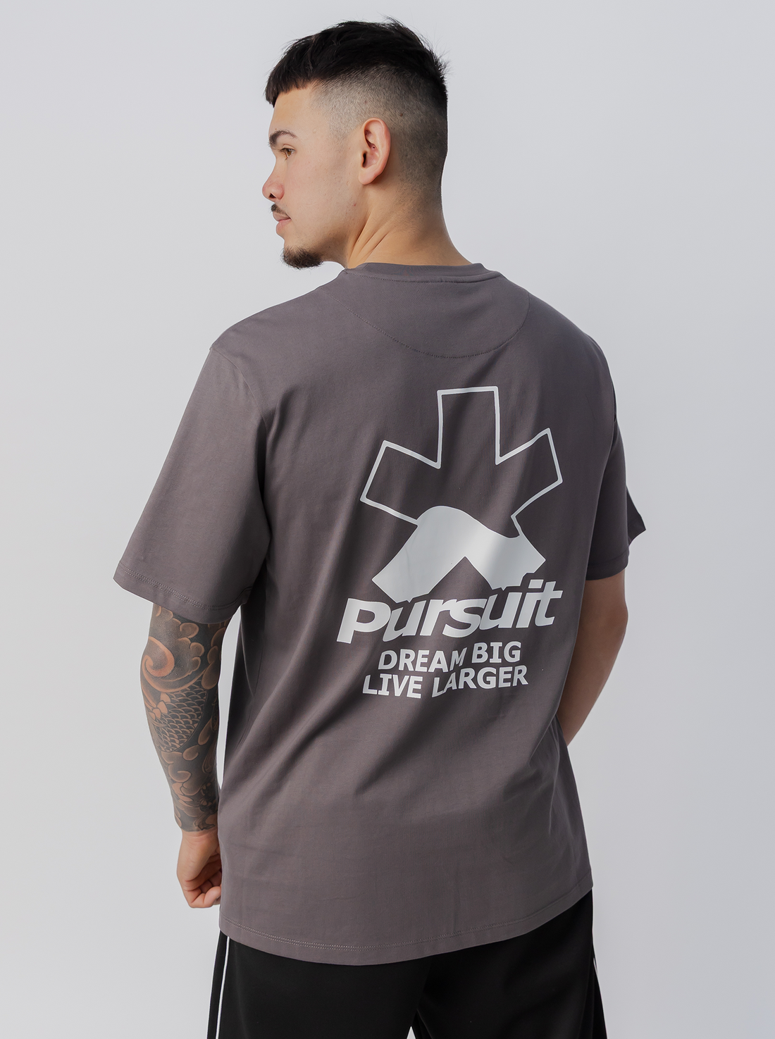 Calm Track Tee in Concrete