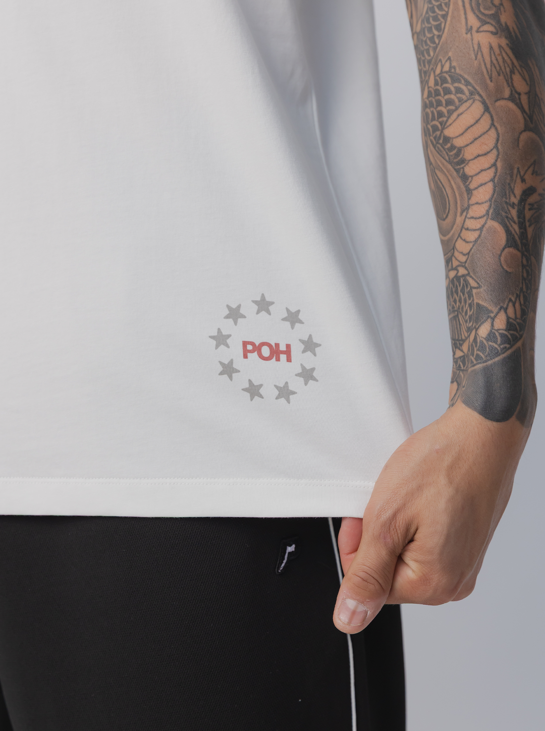 Star Track Tee in White