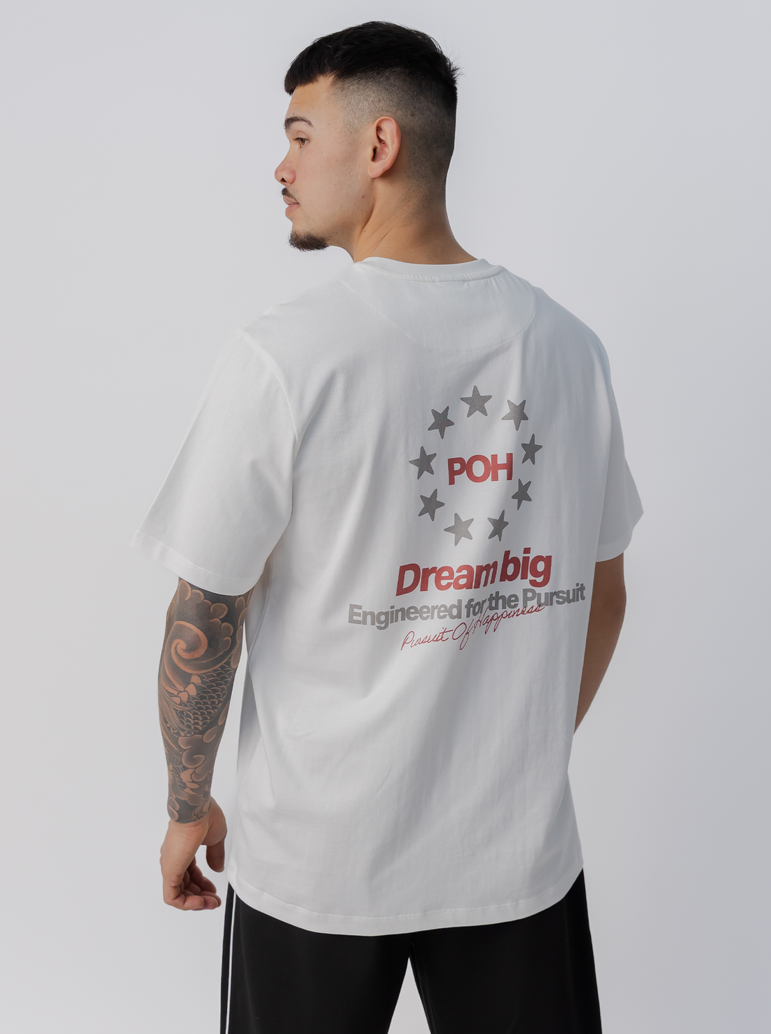 Star Track Tee in White