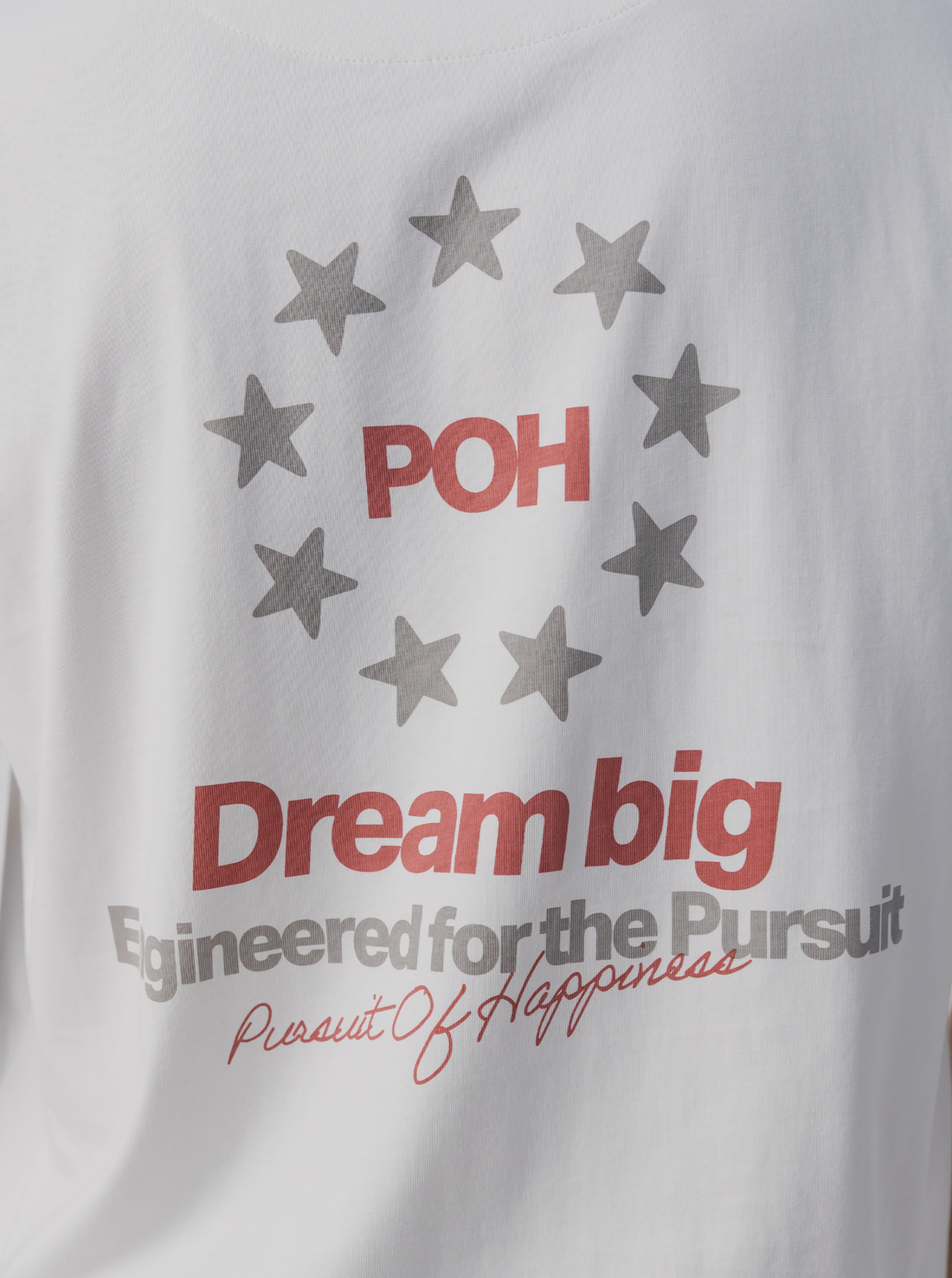 Star Track Tee in White