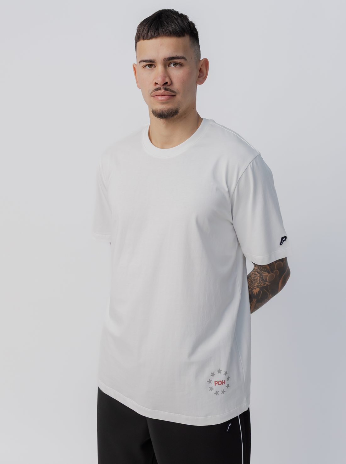 Star Track Tee in White