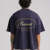 Script Boxy Tee in Midnight