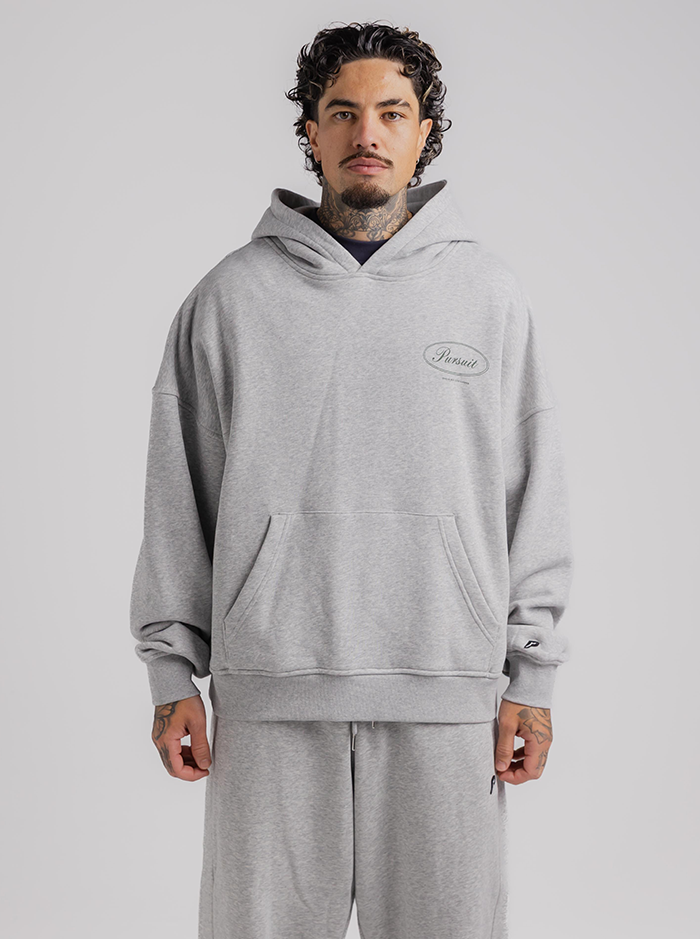Script Hoodie in Champion Grey