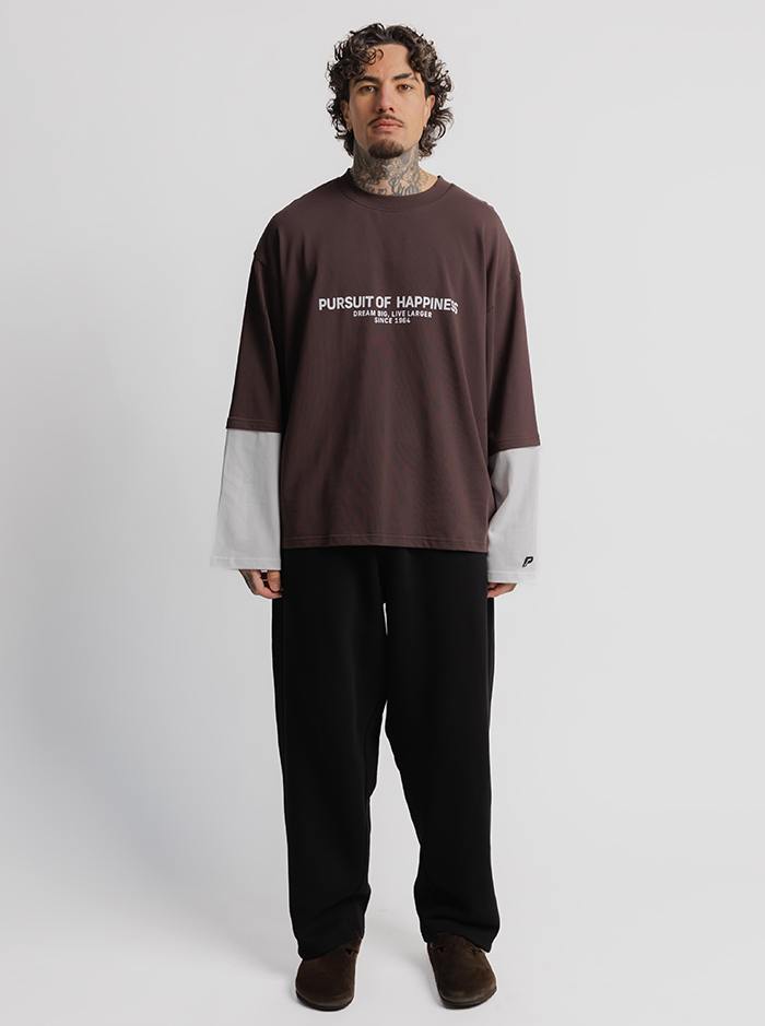 Stacked Tee in Umber
