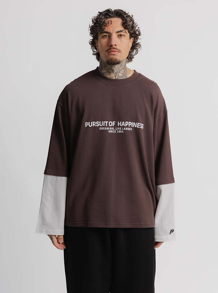 Stacked Tee in Umber