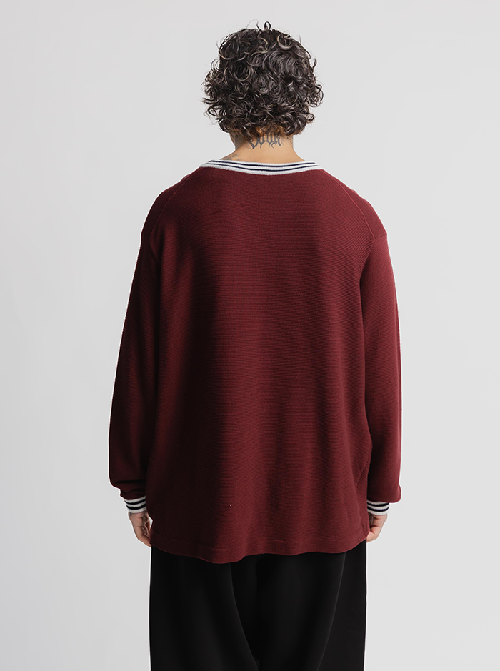 Long Sleeve Formation Jersey in Crimson