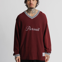 Long Sleeve Formation Jersey in Crimson