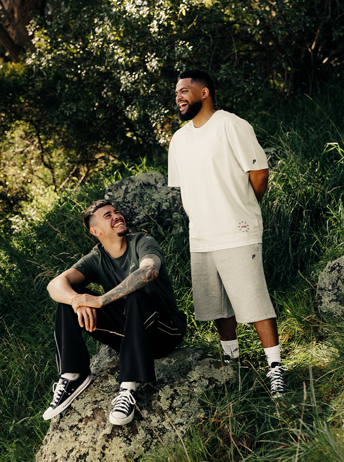 Star Track Tee in White
